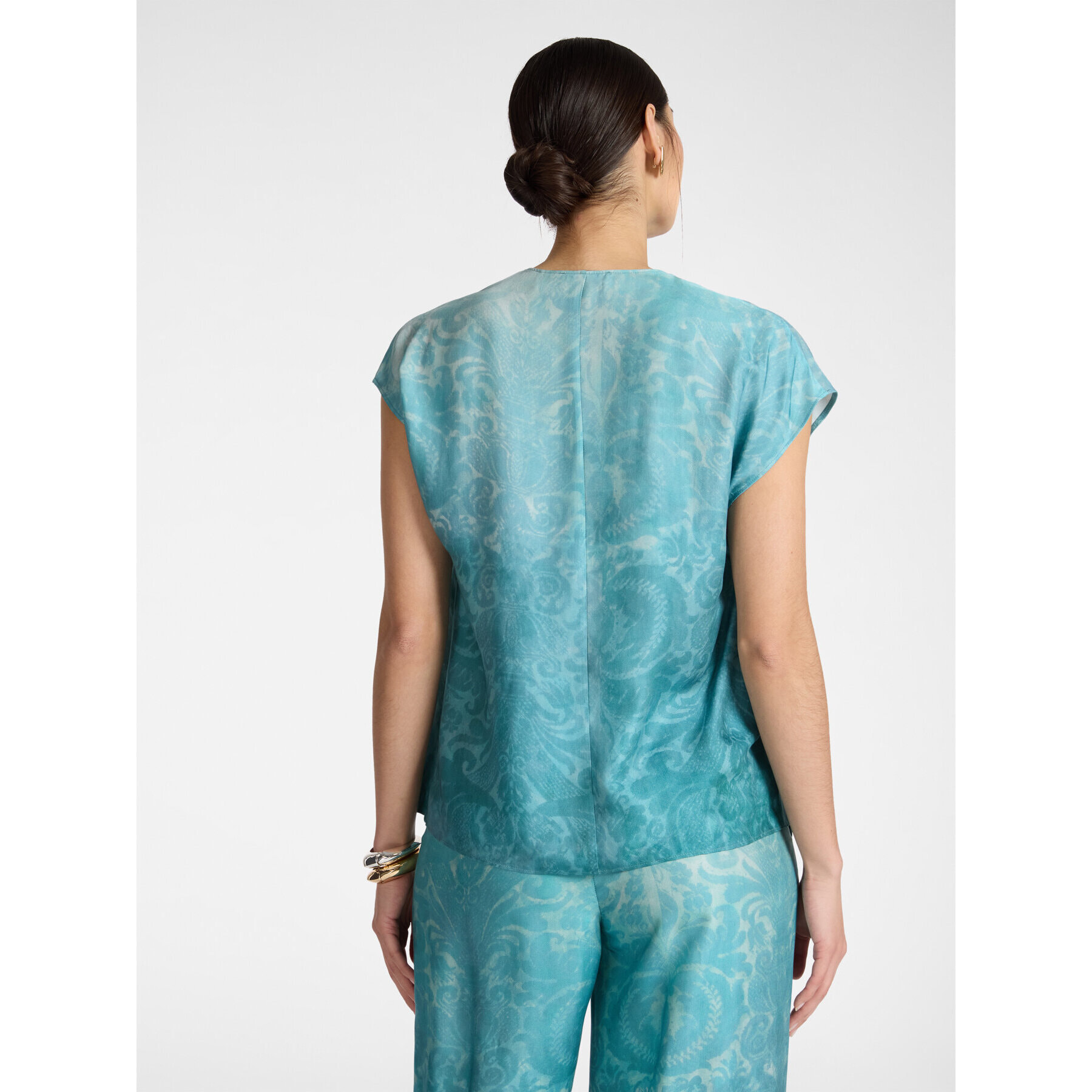 Elena Mirò - Blusa estampada - Light - blue