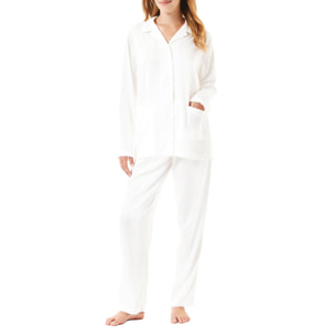 Pijama largo marfil