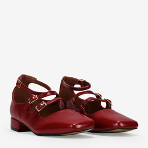 Zapatos Mary Jane rojos con tacón