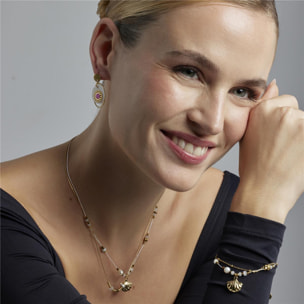 Pulsera con Circonita Brillante acabado oro 18k