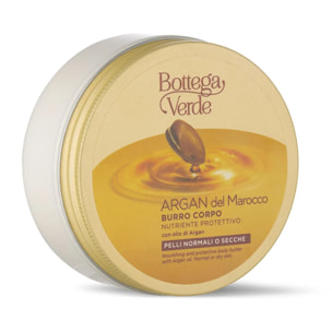 Argan del Marocco - Manteca corporal - nutritiva y protectora - con aceite de Argán (150 ml) - pieles normales o secas