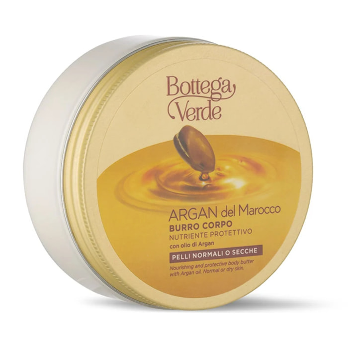 Argan del Marocco - Manteca corporal - nutritiva y protectora - con aceite de Argán (150 ml) - pieles normales o secas