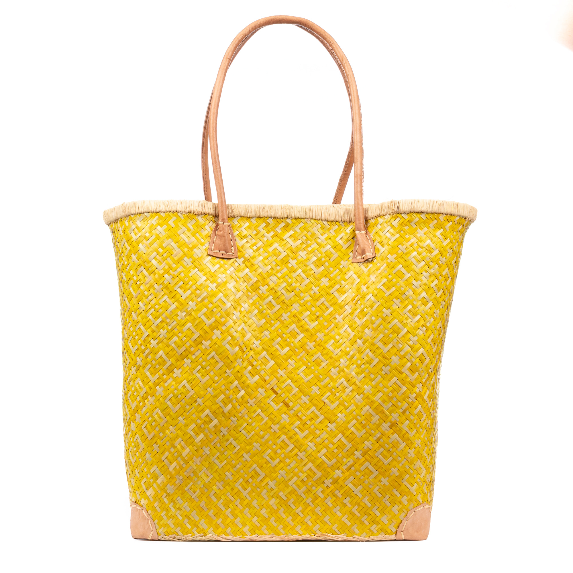 Arda bolso de hombro mujer. Fabricado en paja con asas de cuero.