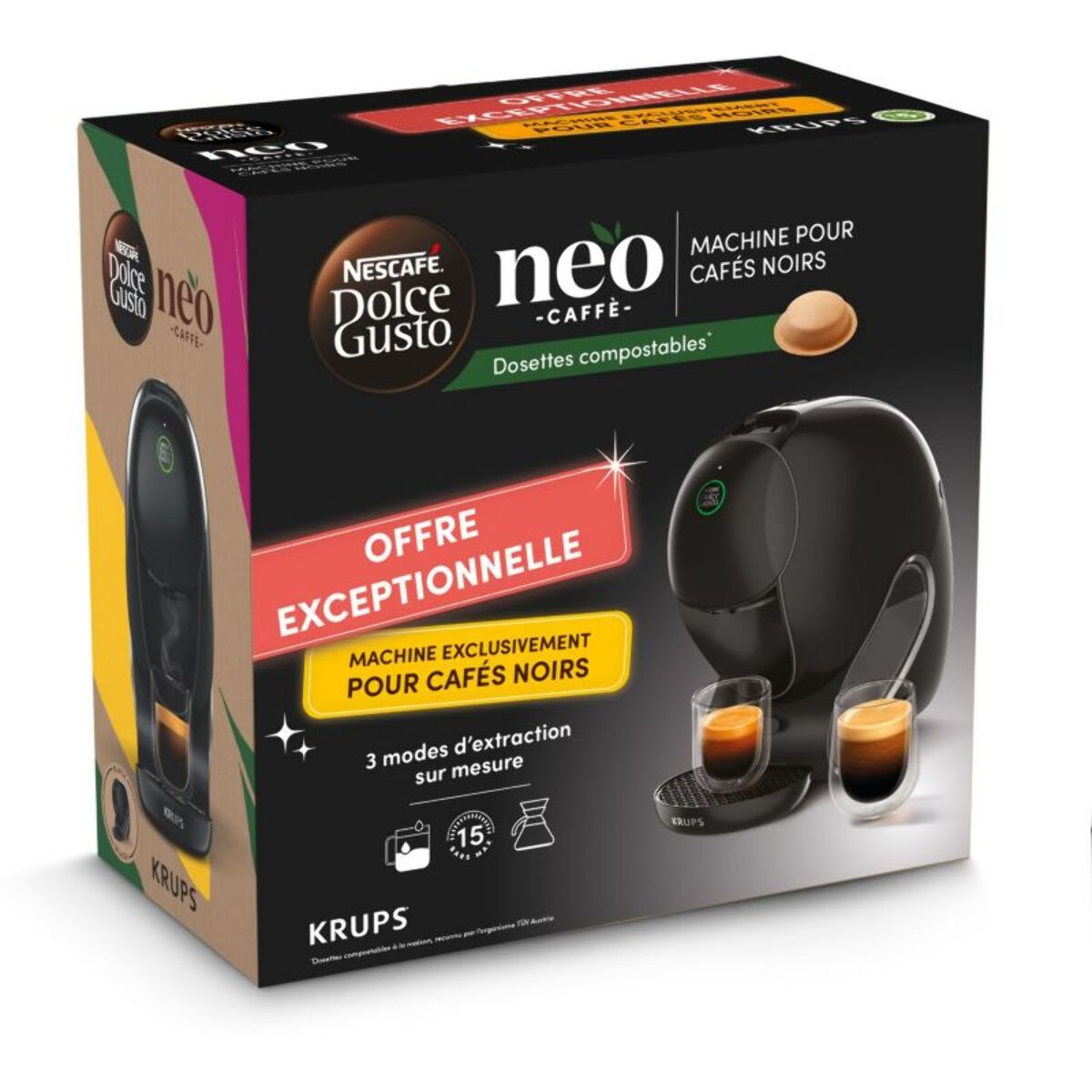 Dolce Gusto KRUPS NEO CAFFE NOIRE + FOURREAU