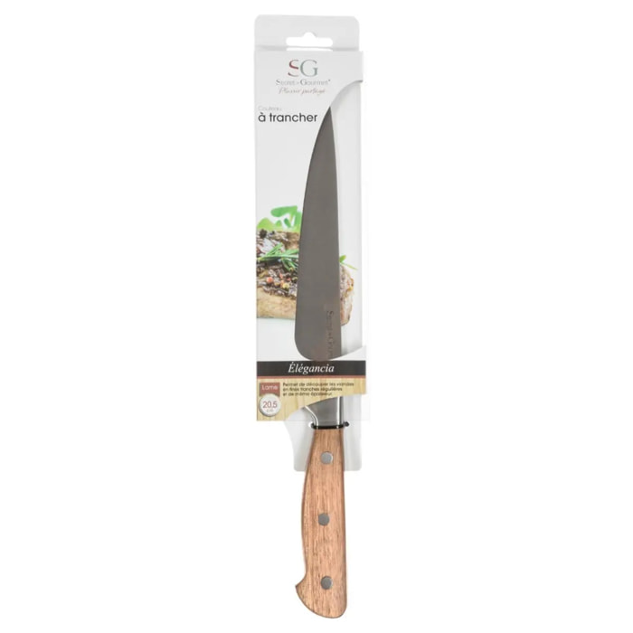Couteau à trancher acier "Elegancia" lame 20,5cm