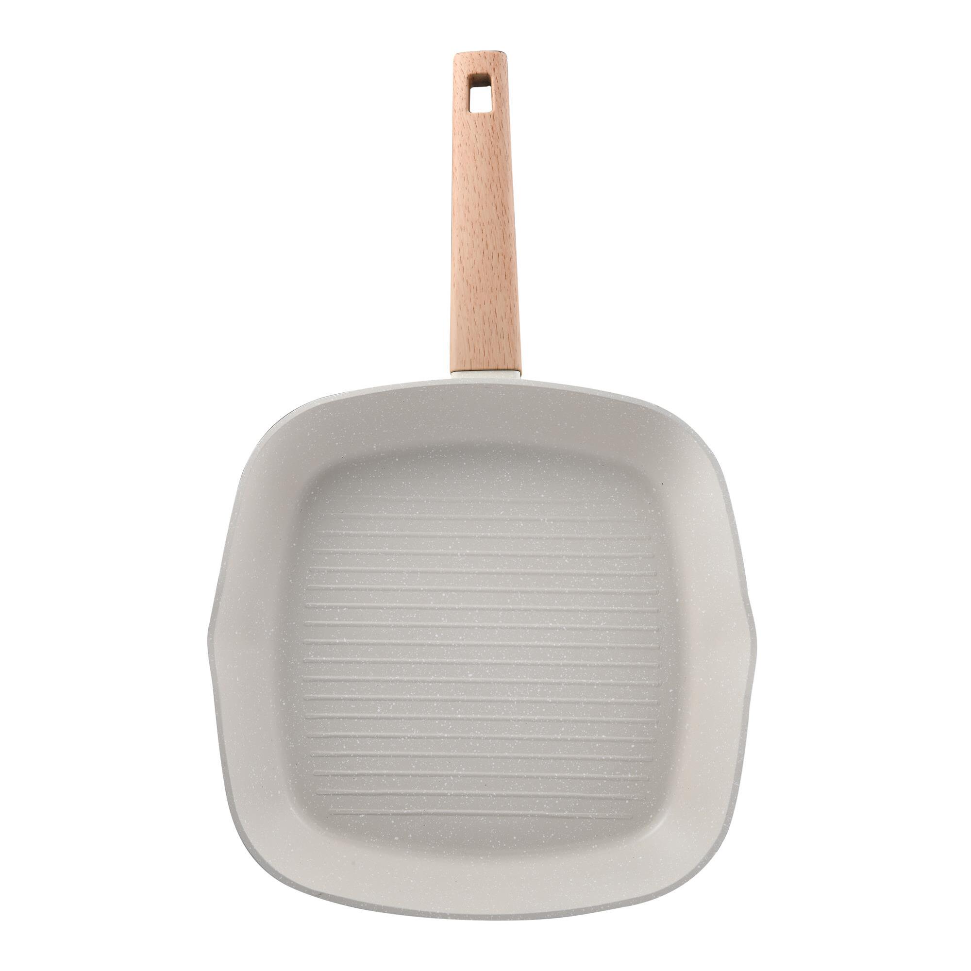 Sartén Grill Cuadrada 28x28cm en aluminio fojado en color Blanco