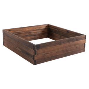 Jardinera de Madera Jardín Maciza para Cultivo de Flores Plantas 80x80x22,5 cm