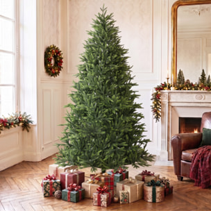 Sapin de Noël artificiel touffu grande taille H.210cm épicéa piètement bois