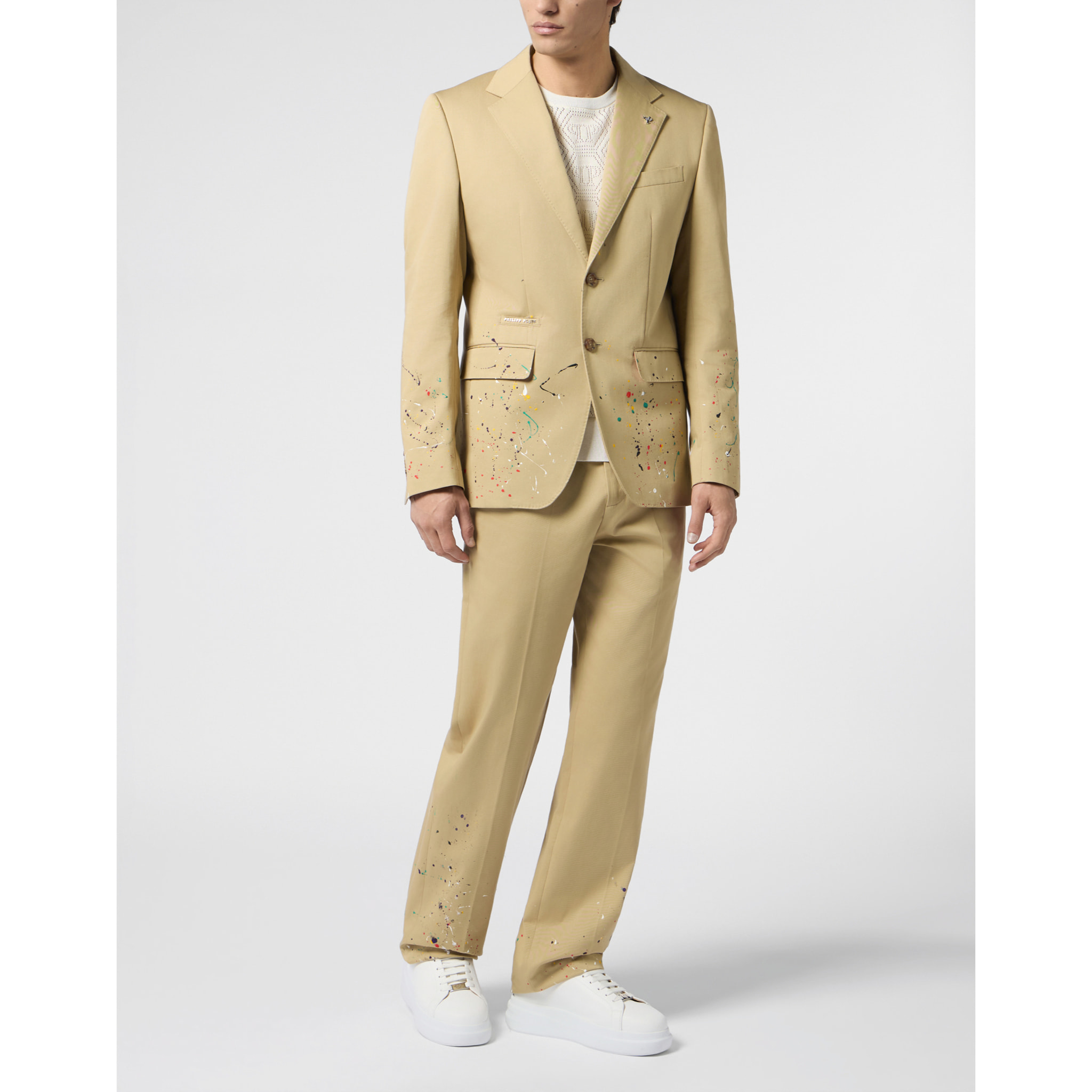 PHILIPP PLEIN Blazer Gigolo Fit Paint Splash Painted