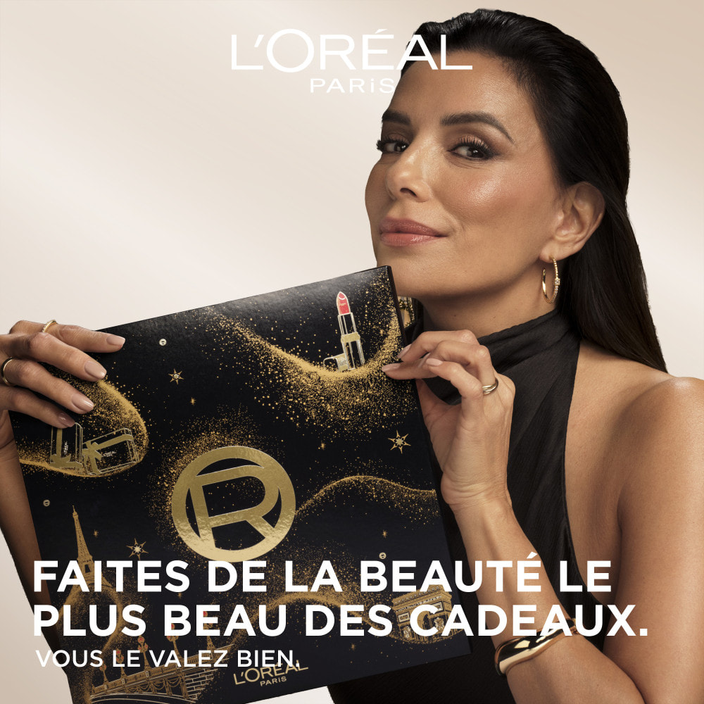 Calendrier de l’Avent L’Oréal Paris 2026 coffret beauté avec 24 produits de maquillage, de soin hydratant et de soins capillaire