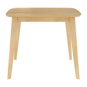 Table carrée 4 personnes en bois clair naturel 90 cm - Julio