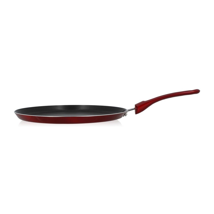 Crêpière antiadhésive en aluminium 26cm - tous feux CERISE