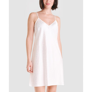 Camisón corto mujer jacquard tirantes suave