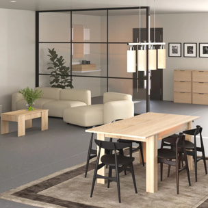 Pack mesa de comedor 140 y mesa de centro Vita Roble Canadian