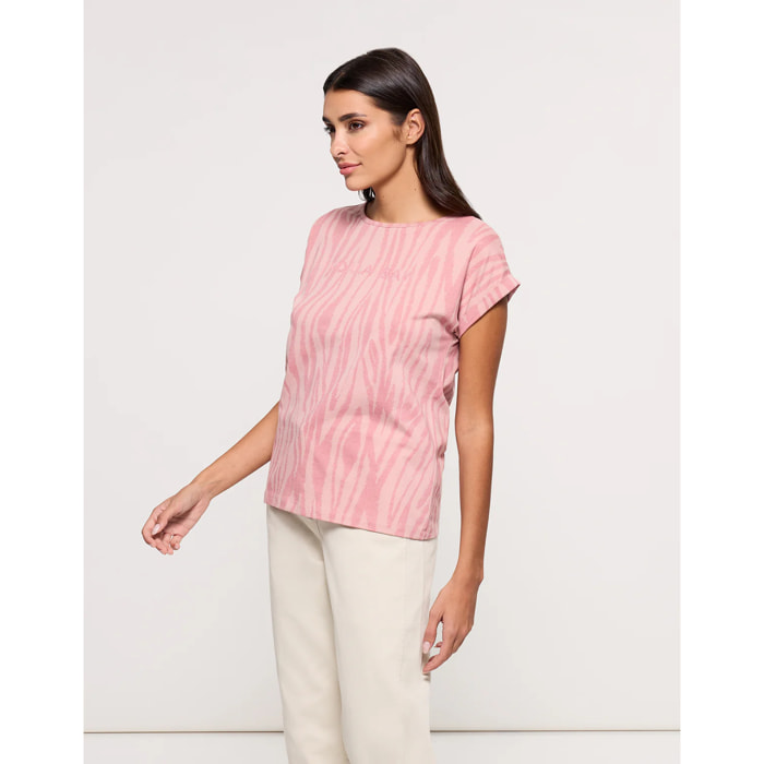 Camiseta Manga Corta Rosa - Zebrira