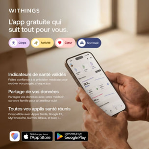 Pèse personne connecté WITHINGS Body Smart Noir