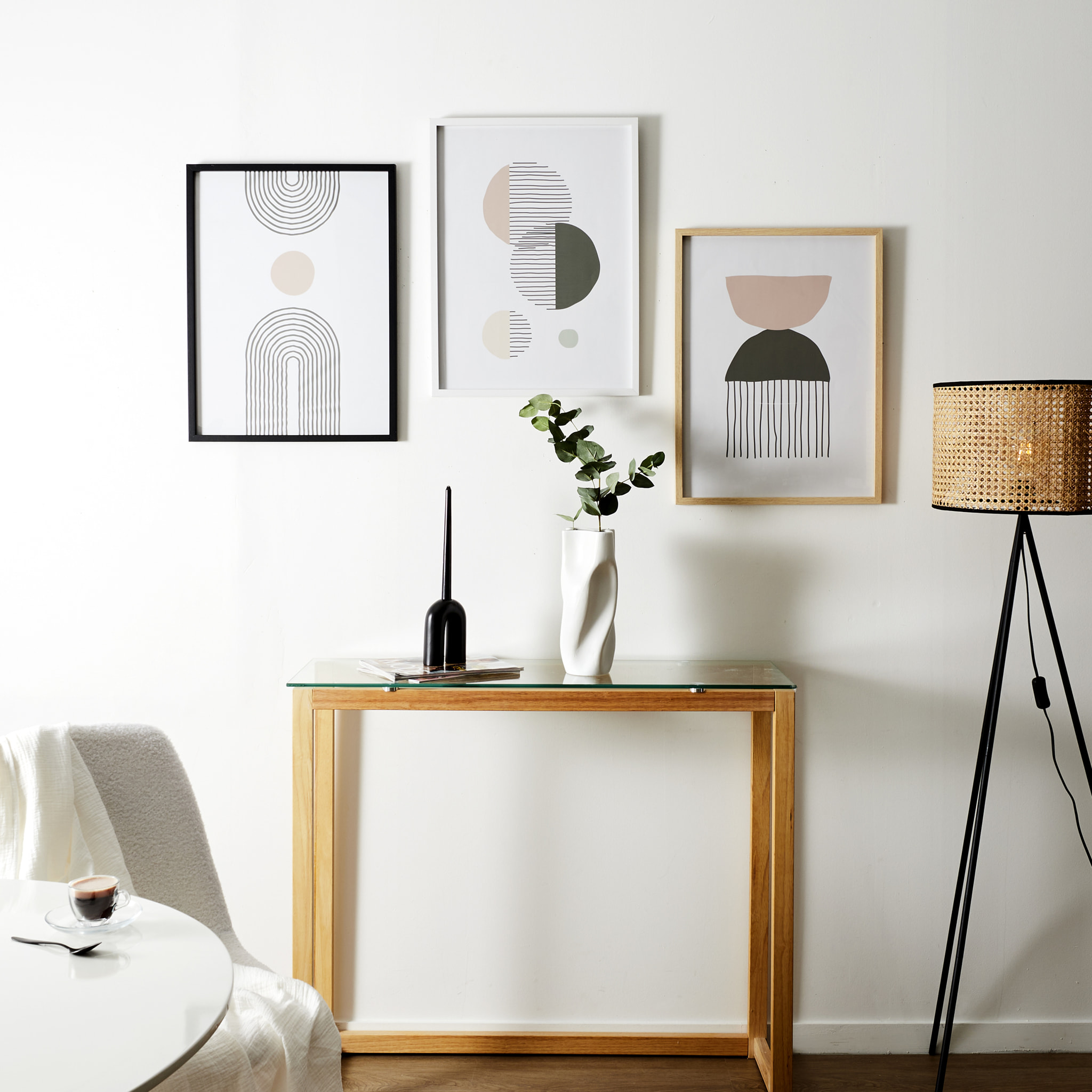 Lot De 3 Tableaux Decoratifs Motif 60cm