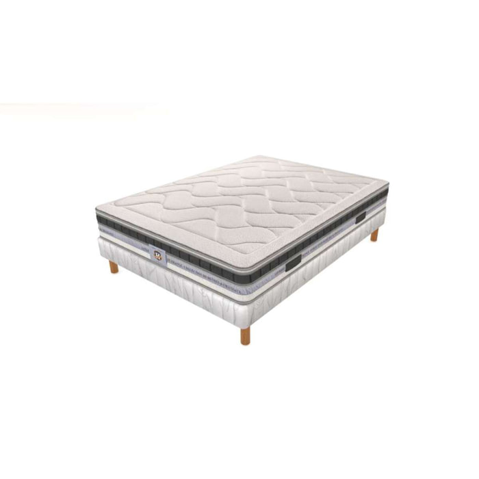 ENSEMBLE Cheverny - Matelas 2 places + 1 Sommier
