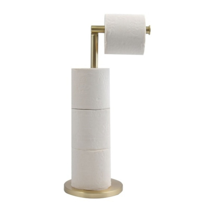 Porte Rouleau papier Wc sur pied Acier Or MSV