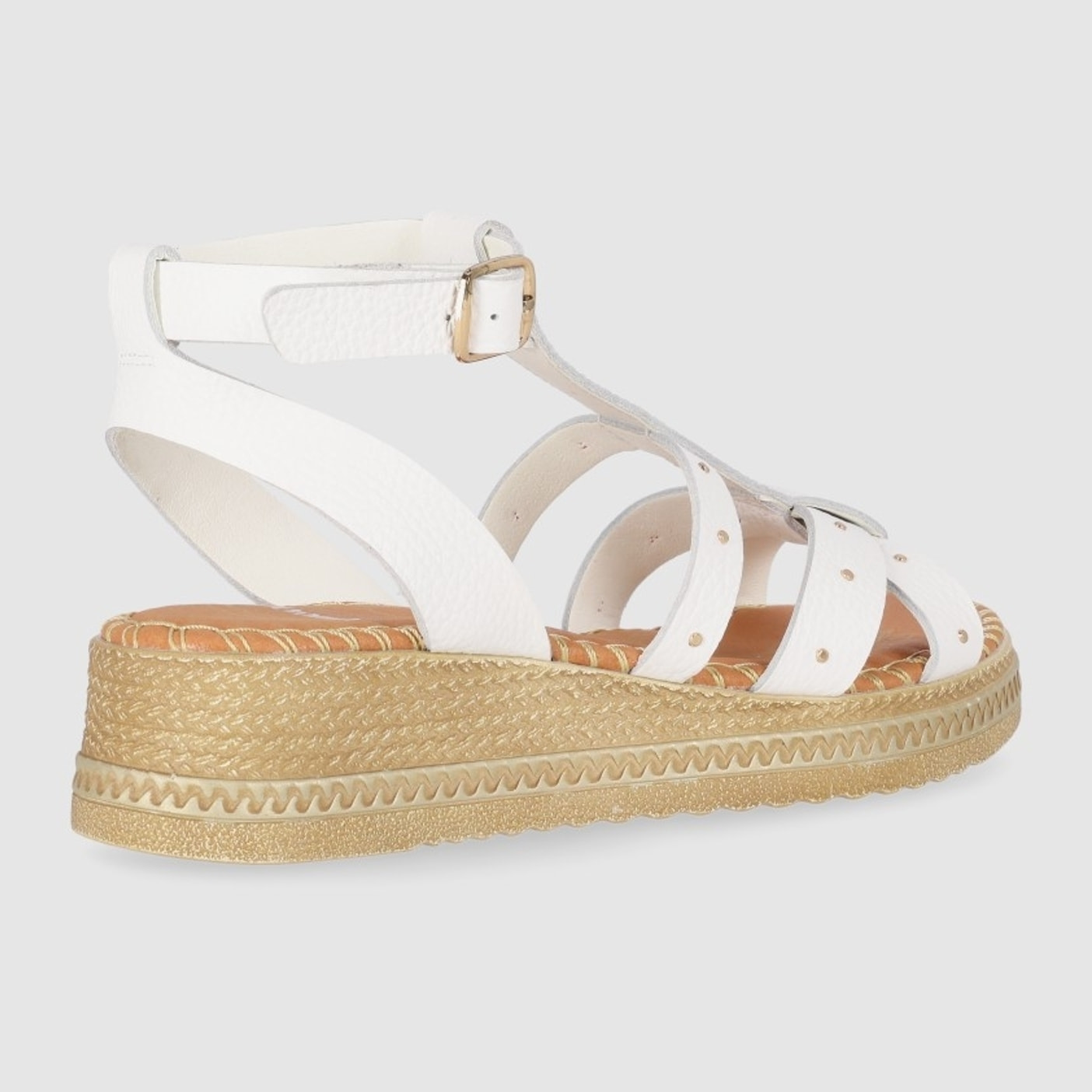 Sandalias de Piel - Blanco - Tacón: 5 cm