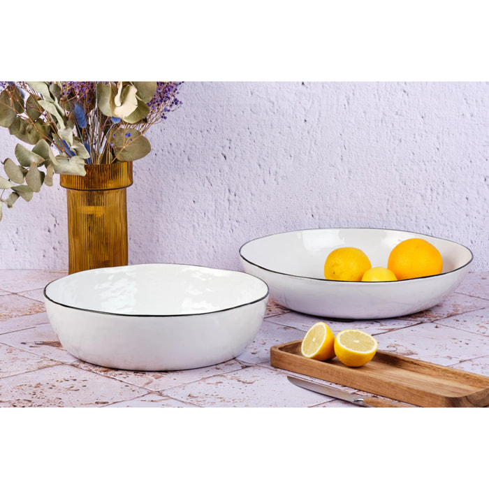 Corbeille à fruit PURE Ø29cm et Ø33,5cm - 2 pièces - Blanc Neige