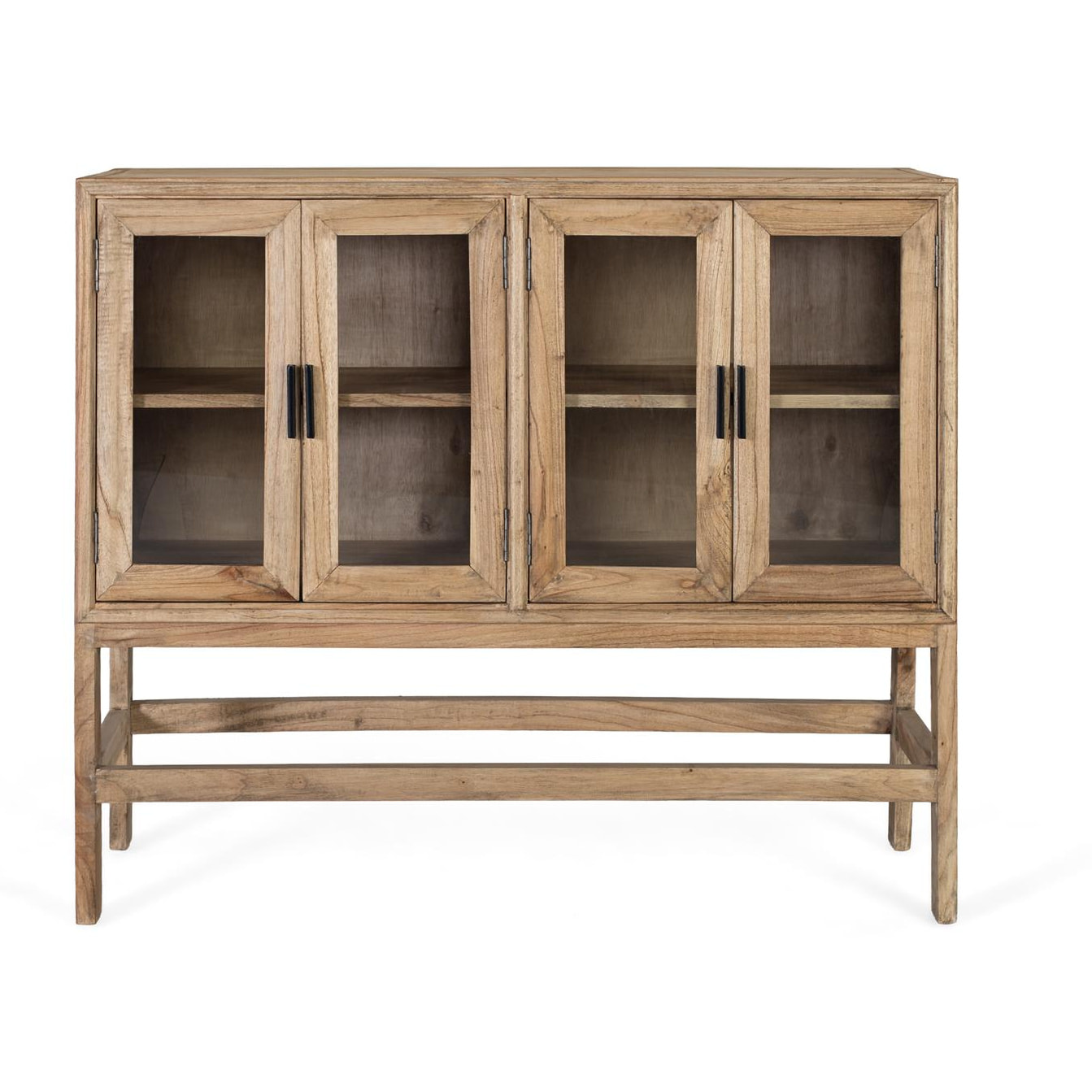 Vitrina de Madera de Mindi 120 Cm Estilo Contemporáneo - Escandinavo