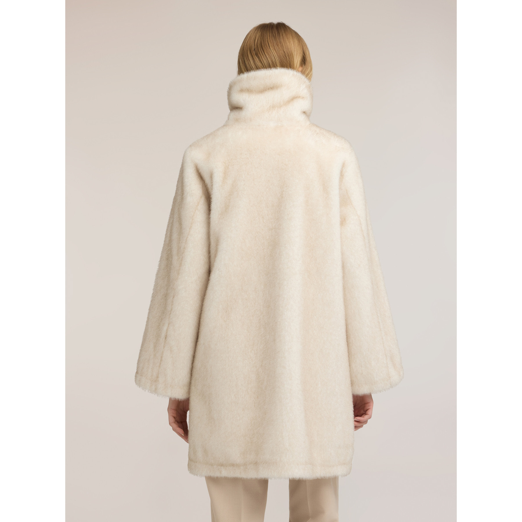 Motivi - Cappotto morbido con collo ampio - Grigio