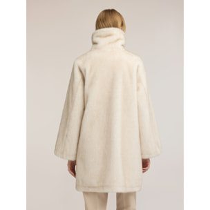 Motivi - Cappotto morbido con collo ampio - Grigio