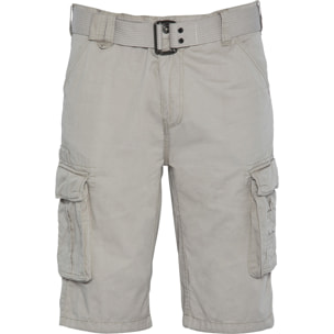 BERMUDA ARMY MULTIPOCKET CON CINTURA TWILL COTONE SCHOTT CIMENT