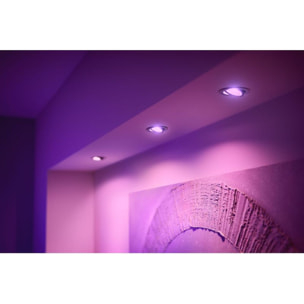 Pack PHILIPS HUE W&C CENTURA encastré x3 rond Alu