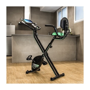 Cecotec Vélo Statique Pliable Magnétique X-Bike Pro. Pulsomètre , Écran LCD, Rés