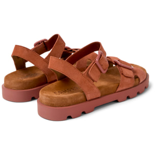 Sandali - CAMPER Brutus Sandal - Rosso - Pelle scamosciata