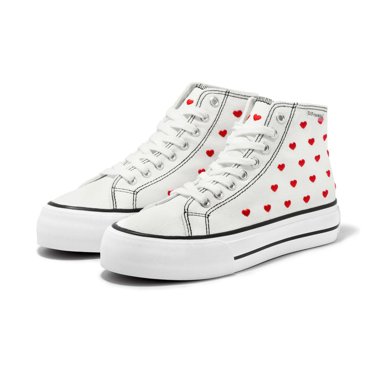 Zapatillas Altas de Mujer One Way Love Heart / White Special Edition D.Franklin