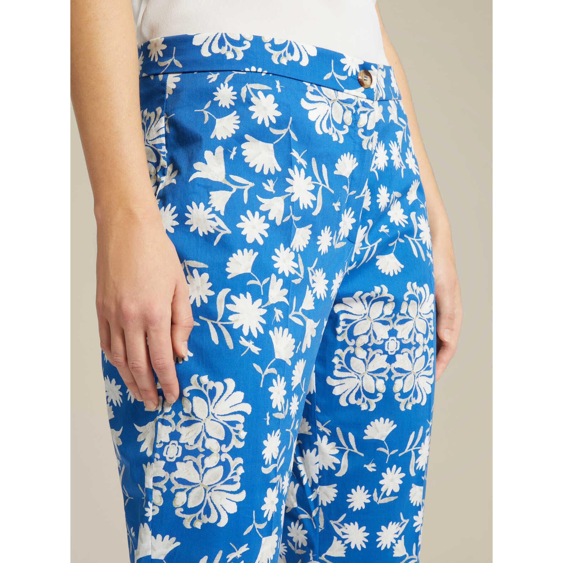 Elena Mirò - Pantalones estampados - Azul aciano