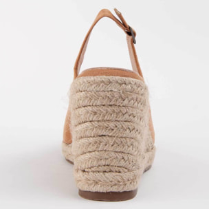 Alpargata De Cuña - Marron - Altura: 8 Cm