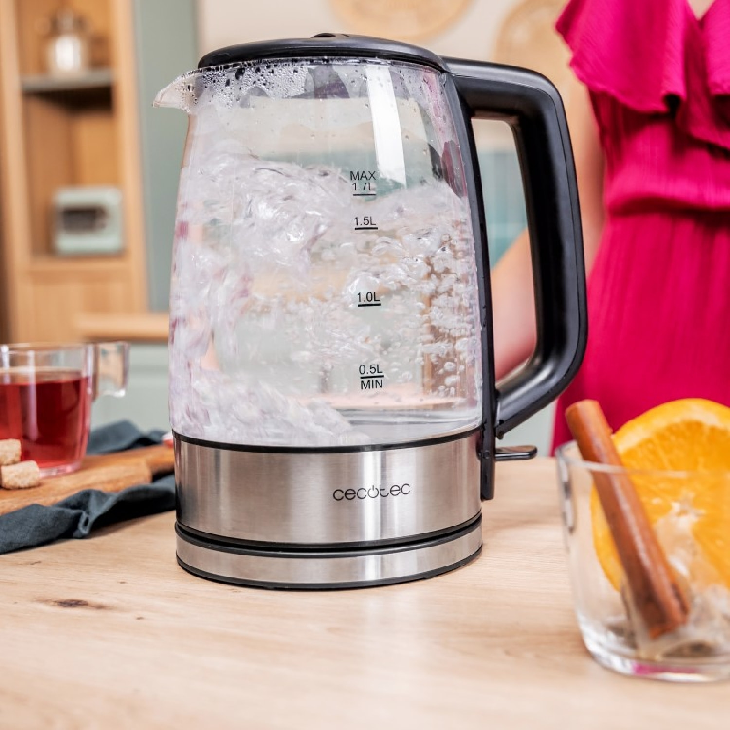 Cecotec Bouilloire ThermoSense 340 Clear
