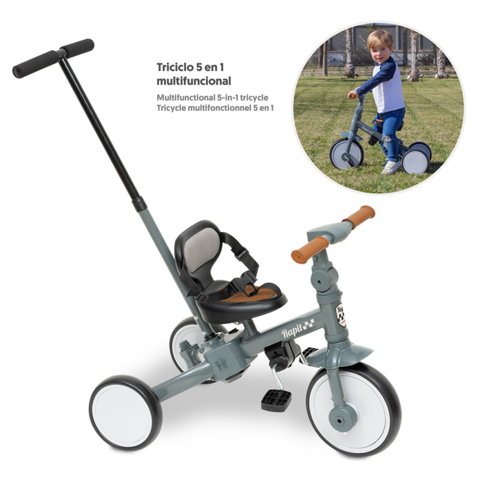 Triciclo Evolutivo Multifuncional para Bebés 5 en 1