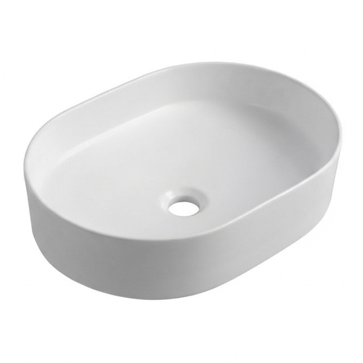 Vasque à poser ovale 50 x 36,5 x 12 cm sans trop-plein blanc mat PixL (CEPX5037WM)