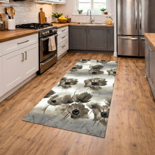 CASSESE HOME Passatoia/Tappeto Bordato in Poliestere con Retro Antiscivolo in PVC Made in Italy_Dec.1083