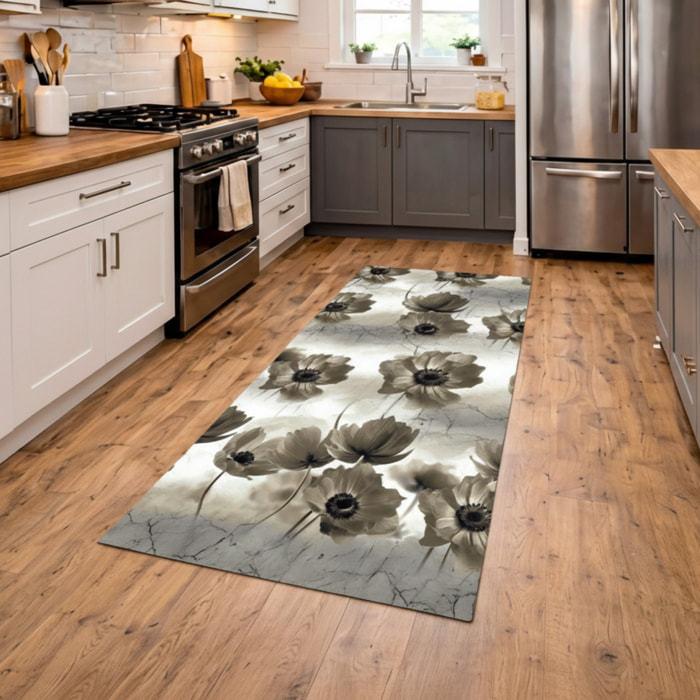 CASSESE HOME Passatoia/Tappeto Bordato in Poliestere con Retro Antiscivolo in PVC Made in Italy_Dec.1083