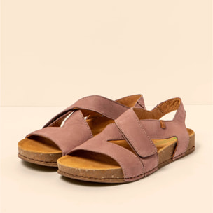 Sandalias N5799 NOBUCK LAVADO MALVA / BALANCE color Malva