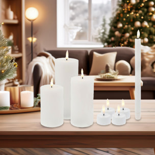 juego de 9 velas led de tamaños diferentes con control remoto