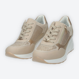 Sneakers Donna Tata Italia Beige