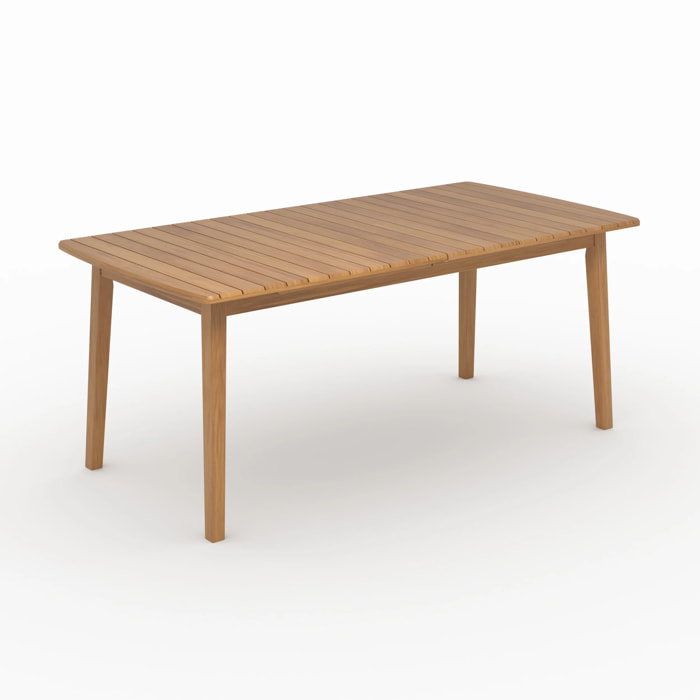 Table extensible en bois d'acacia huilé 6 à 10 personnes - Alona