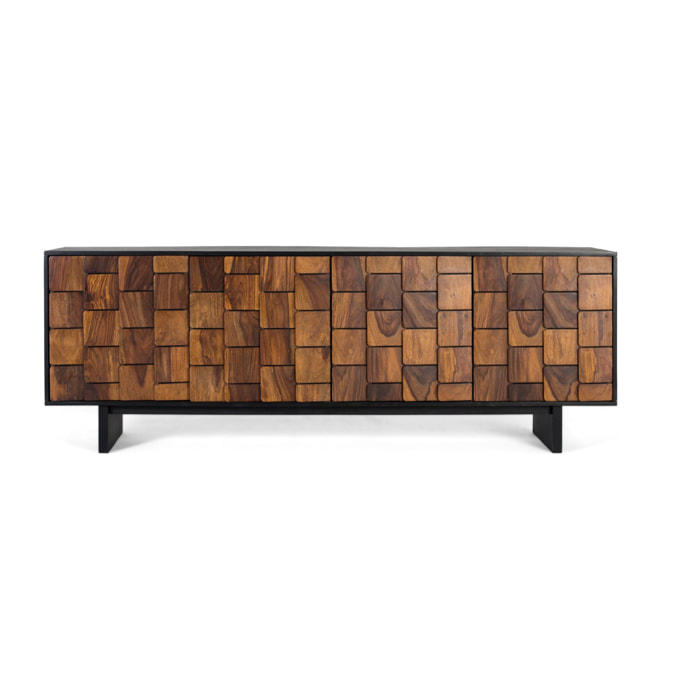 Aparador de Madera de Mango Estilo Rústico Étnico Moderno