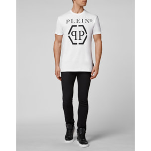 PHILIPP PLEIN Camiseta de cuello redondo y manga corta HEXAGON