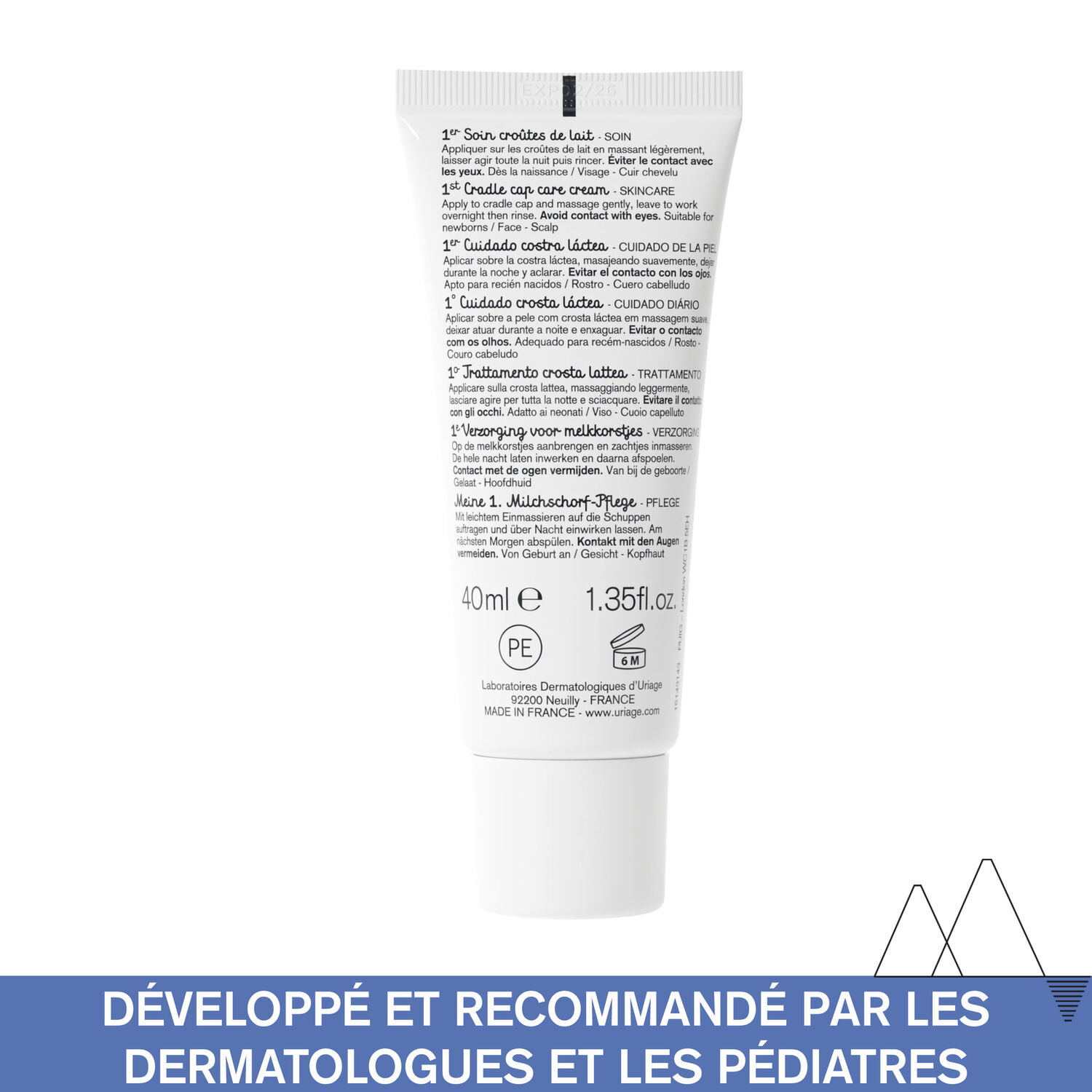 Bébé - 1er Soin Croûtes de Lait - Apaise, Élimine Les Squames & Hydrate 40 ml