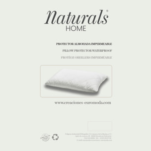 Naturals - Protector funda de Almohada - Acolchado - Impermeable - Naturals
