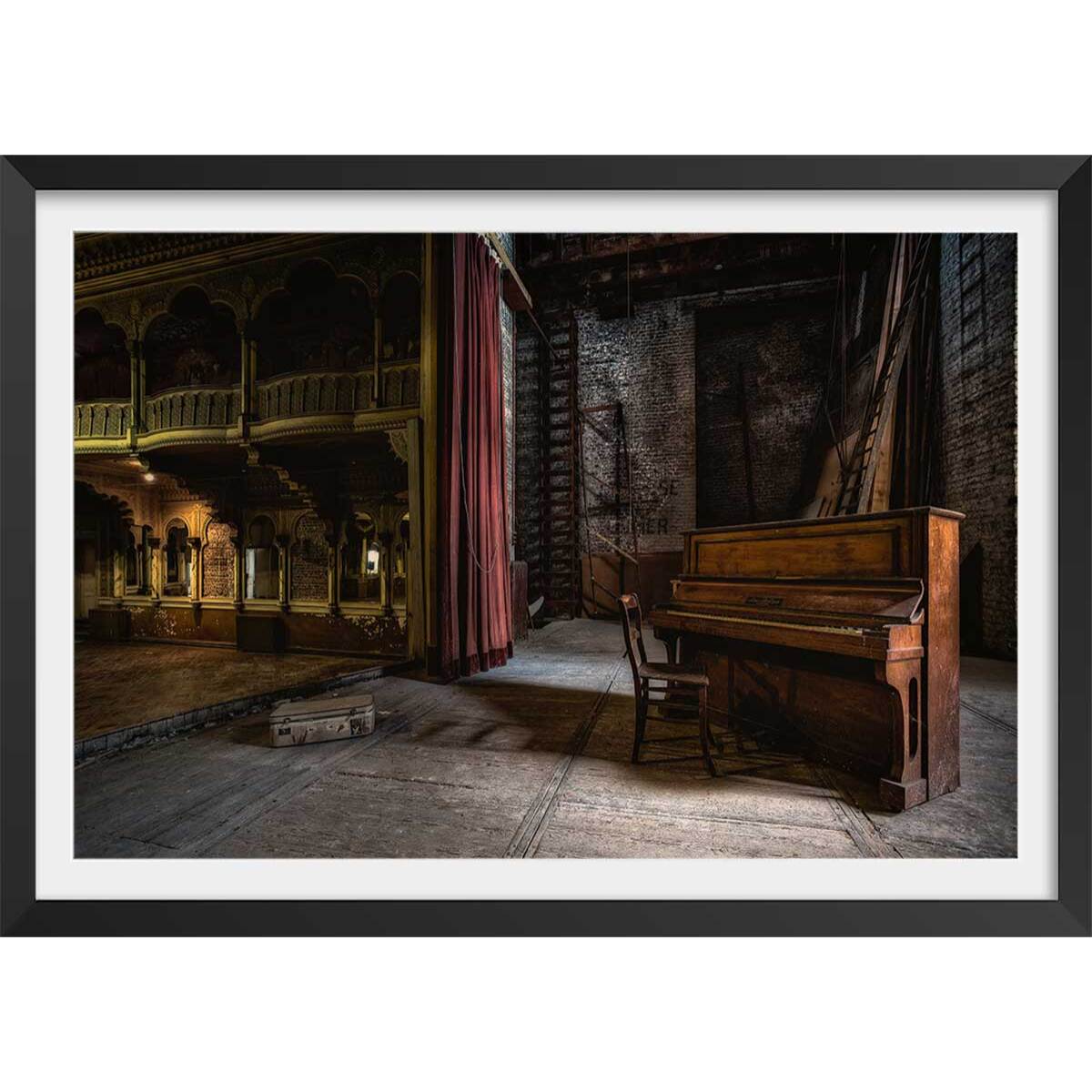 Affiche show interrompu - Affiche + cadre en bois - Noir