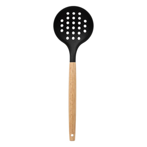 Pot métal noir à ustensiles avec 7 accessoires